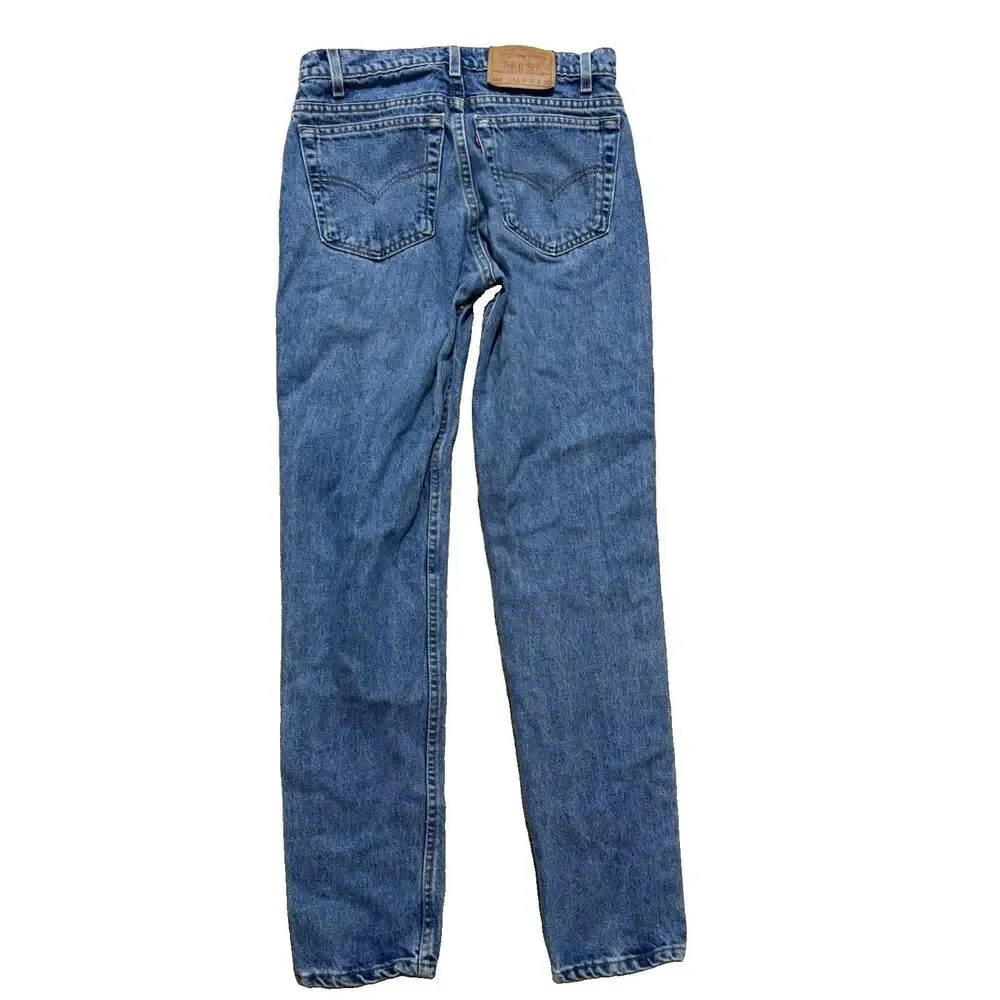 Levi's 512 Jeans Men 30x32 Blue Slim Fit Tapered Leg 90s VTG USA READ